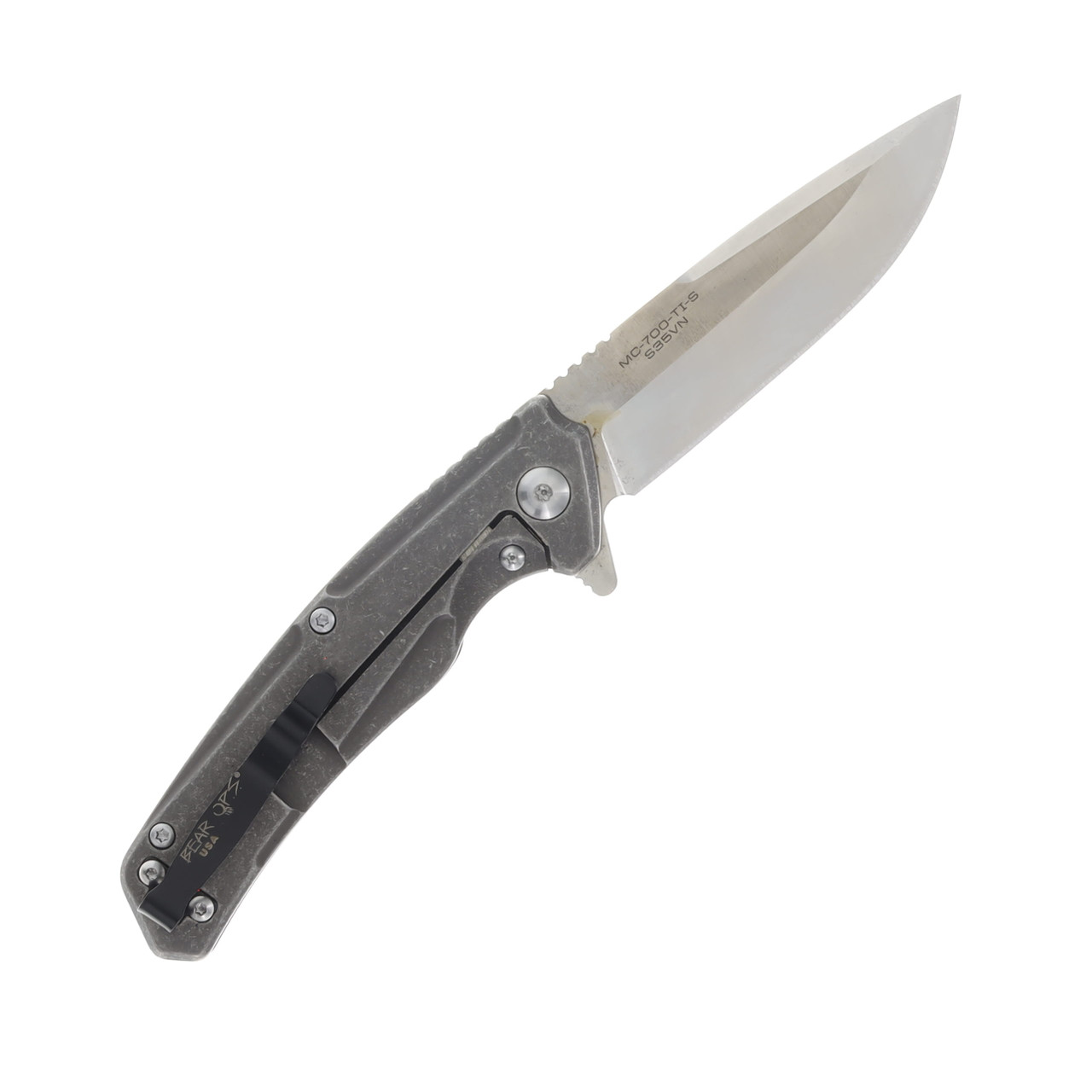 Bear & Son Bear Ops Rancor VII Folding Knife Titanium BRMC700TIS