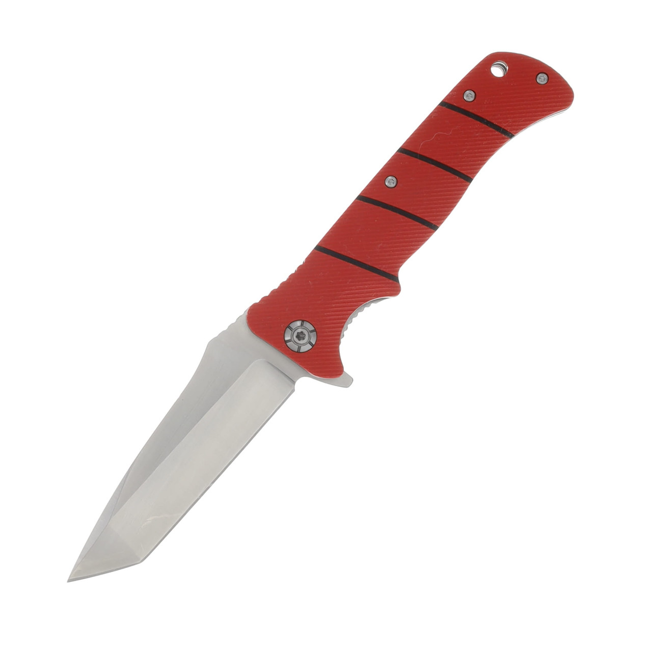 Bubba Blade Sculpin Folding Knife Red 3.75 Inch Plain Satin Tanto BBCLFK