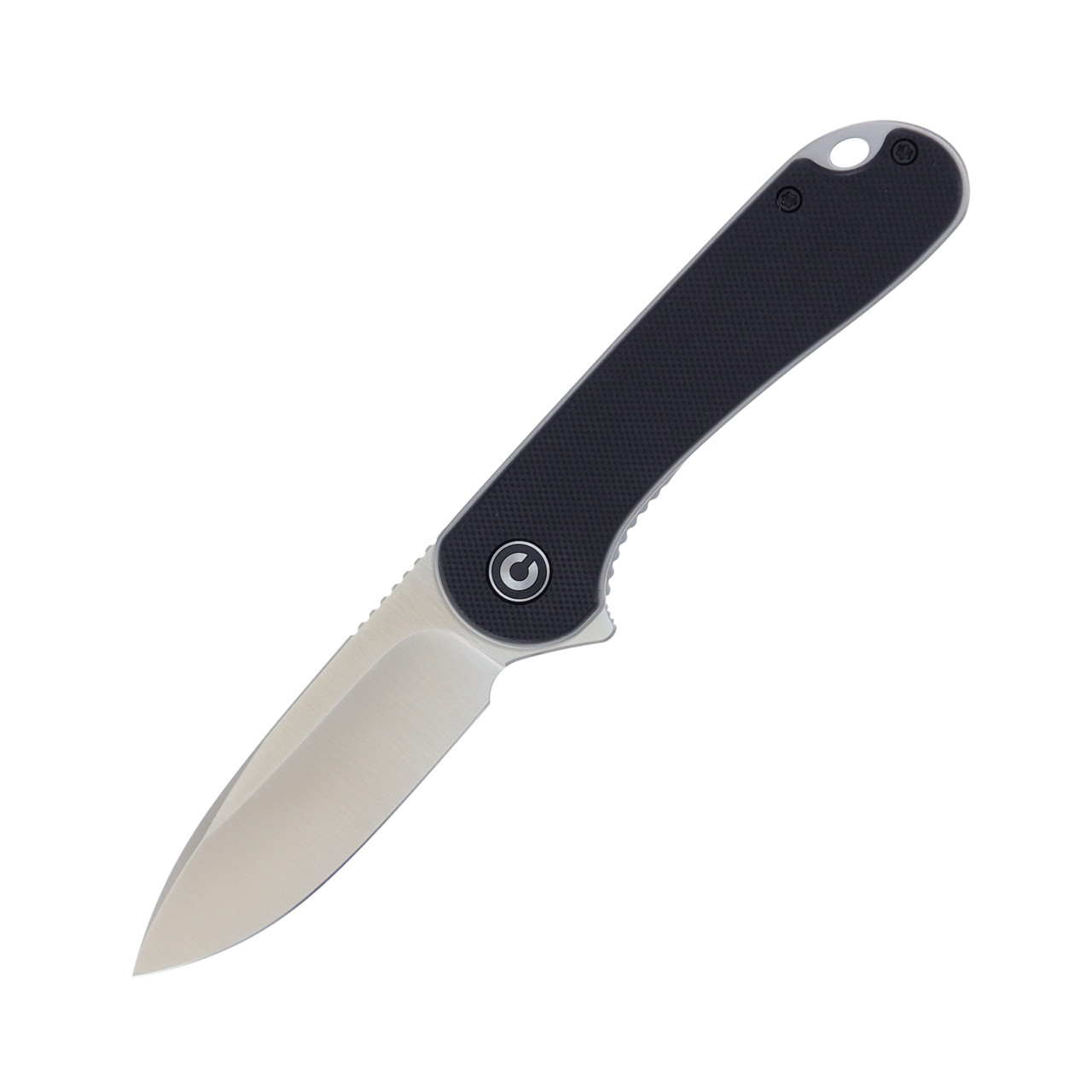 CIVIVI Elementum Black G-10 2.96 Inch Plain Satin Drop Point WKCC907A