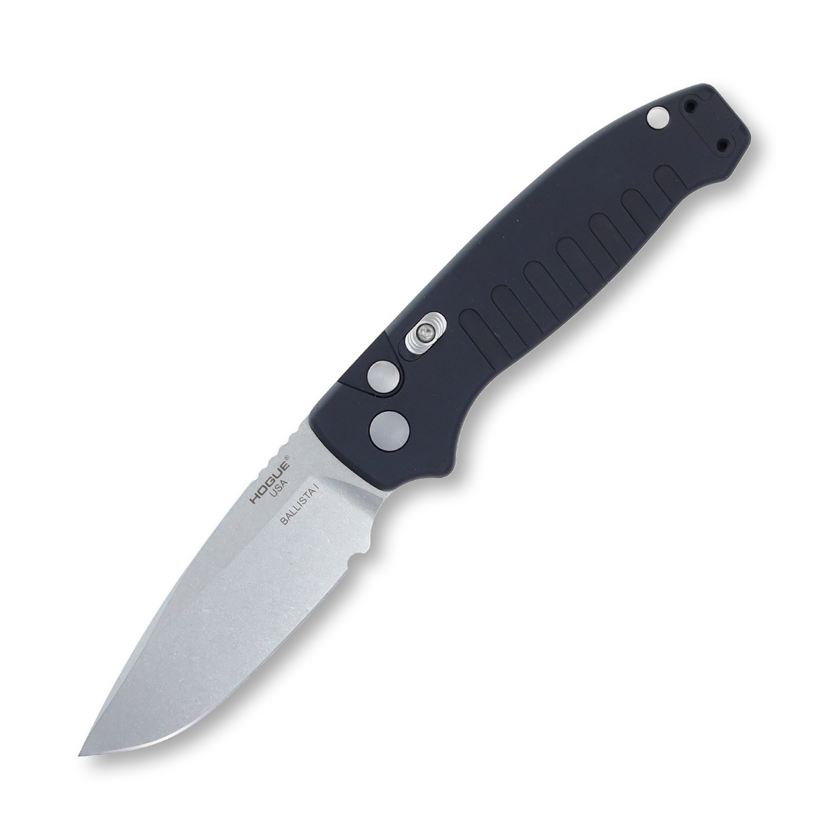 Hogue Ballista 1 Tumbled Black Drop Point