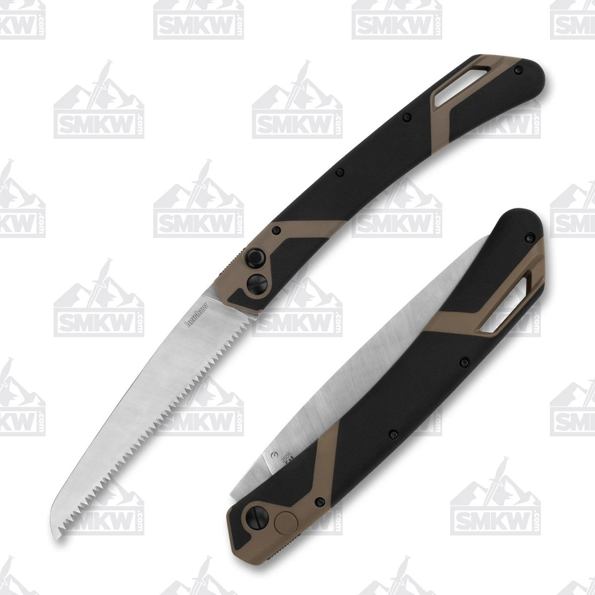 Kershaw Taskmaster 2 Folding Saw Tan 7in Nickle Plated Serrated Blade