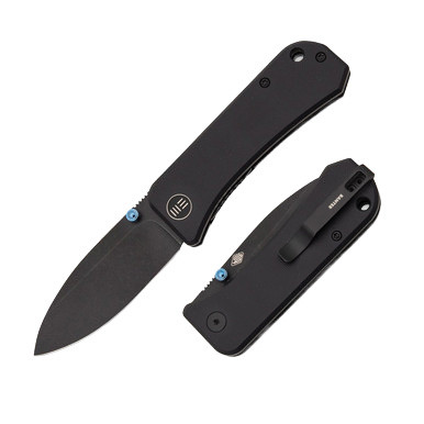 We Knife Co Banter 2.9 Inch Plain Black Stonewash Spear Point 