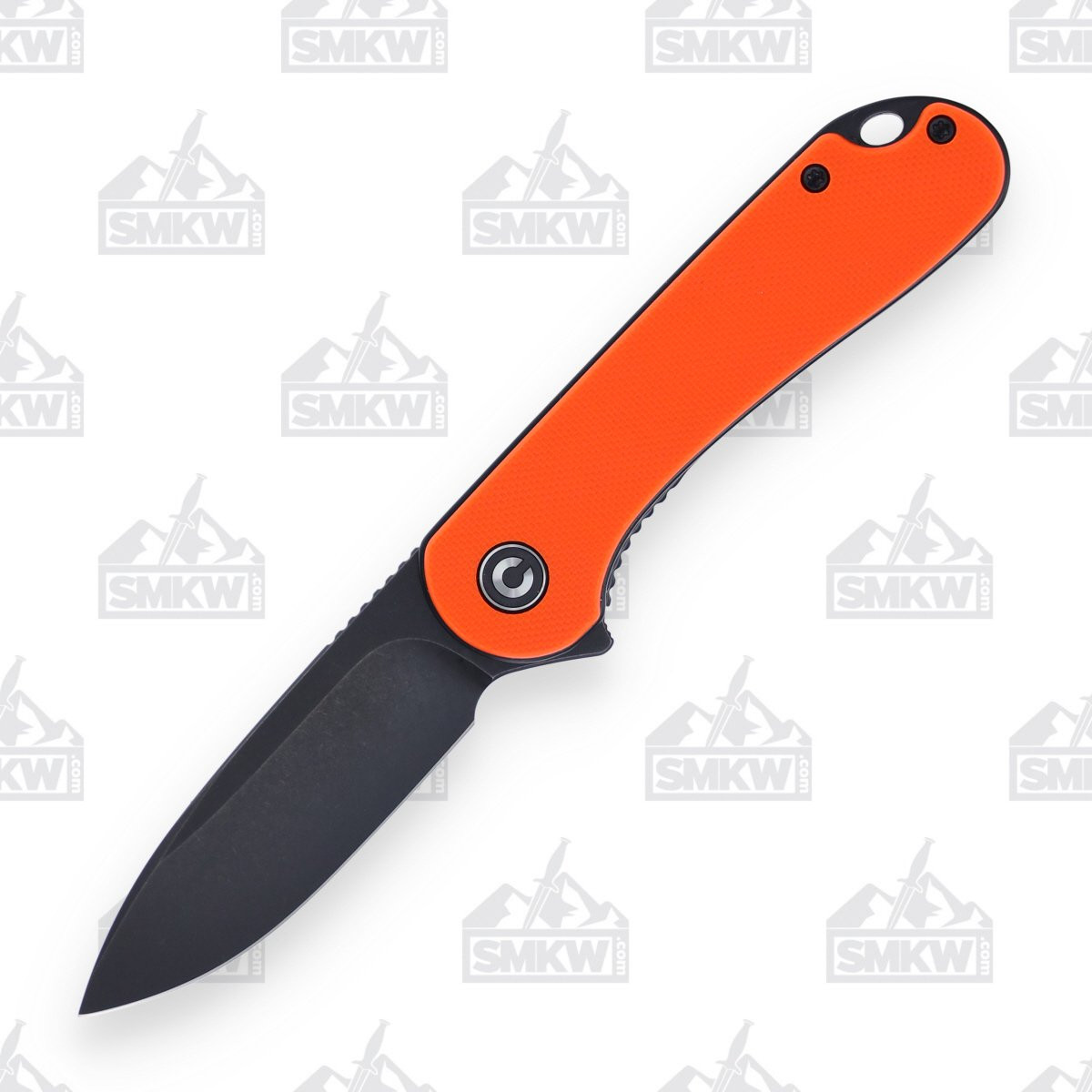 CIVIVI Elementum Folding Knife Orange 2.96in Black Stonewash Drop Point