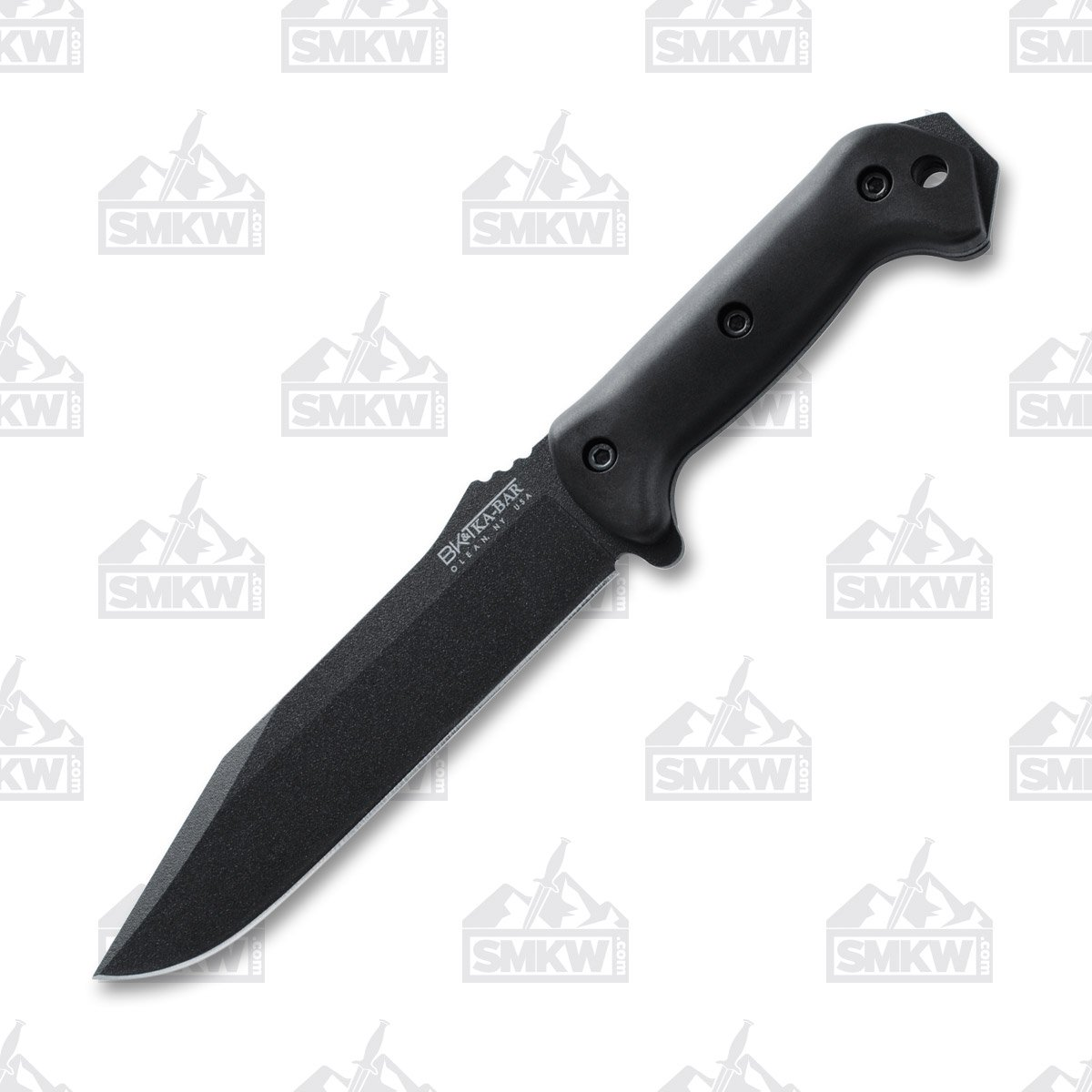 KA-BAR Becker Combat Utility Knife Fixed 7.25in Plain Black Clip Point Blade