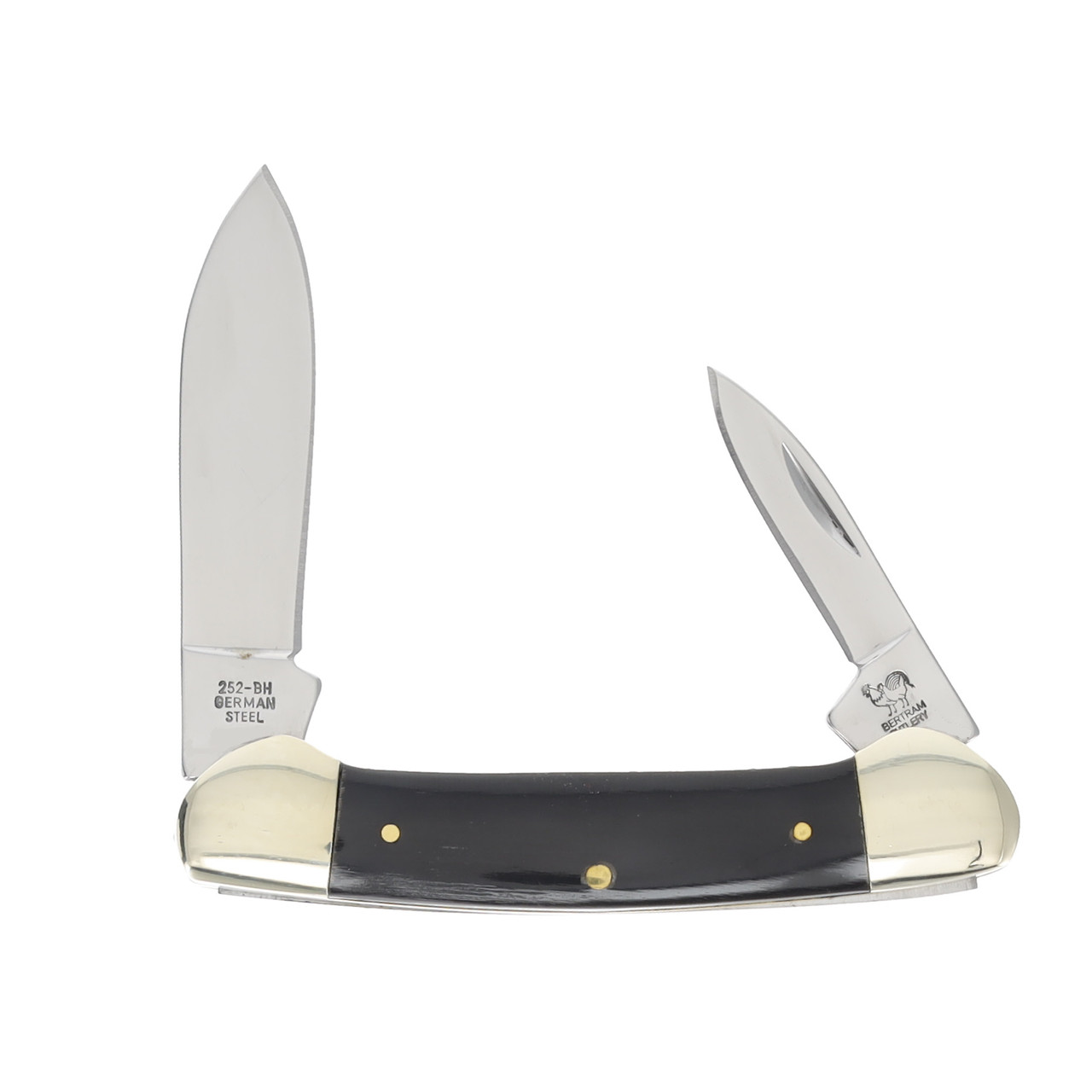 Hen & Rooster Canoe Folding Knife Buffalo Horn