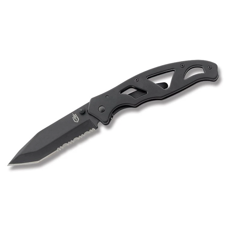 Gerber Black Paraframe II Partially Serrated Tanto Folding Knife