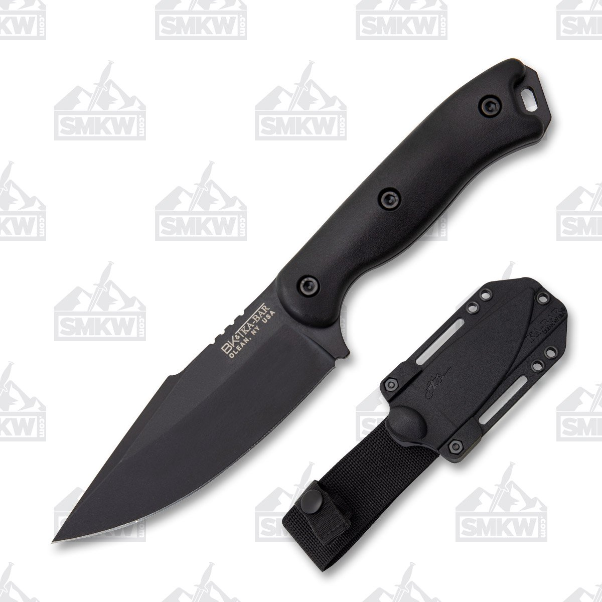 KA-BAR Becker Black Harpoon Fixed 4.5in Blade Knife KABK18BK