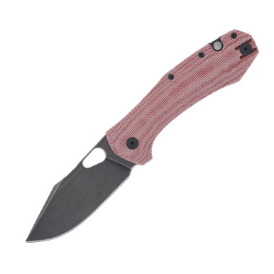 GiantMouse ACE Grand Folding Knife Red Canvas Micarta GMACEGRDRCM