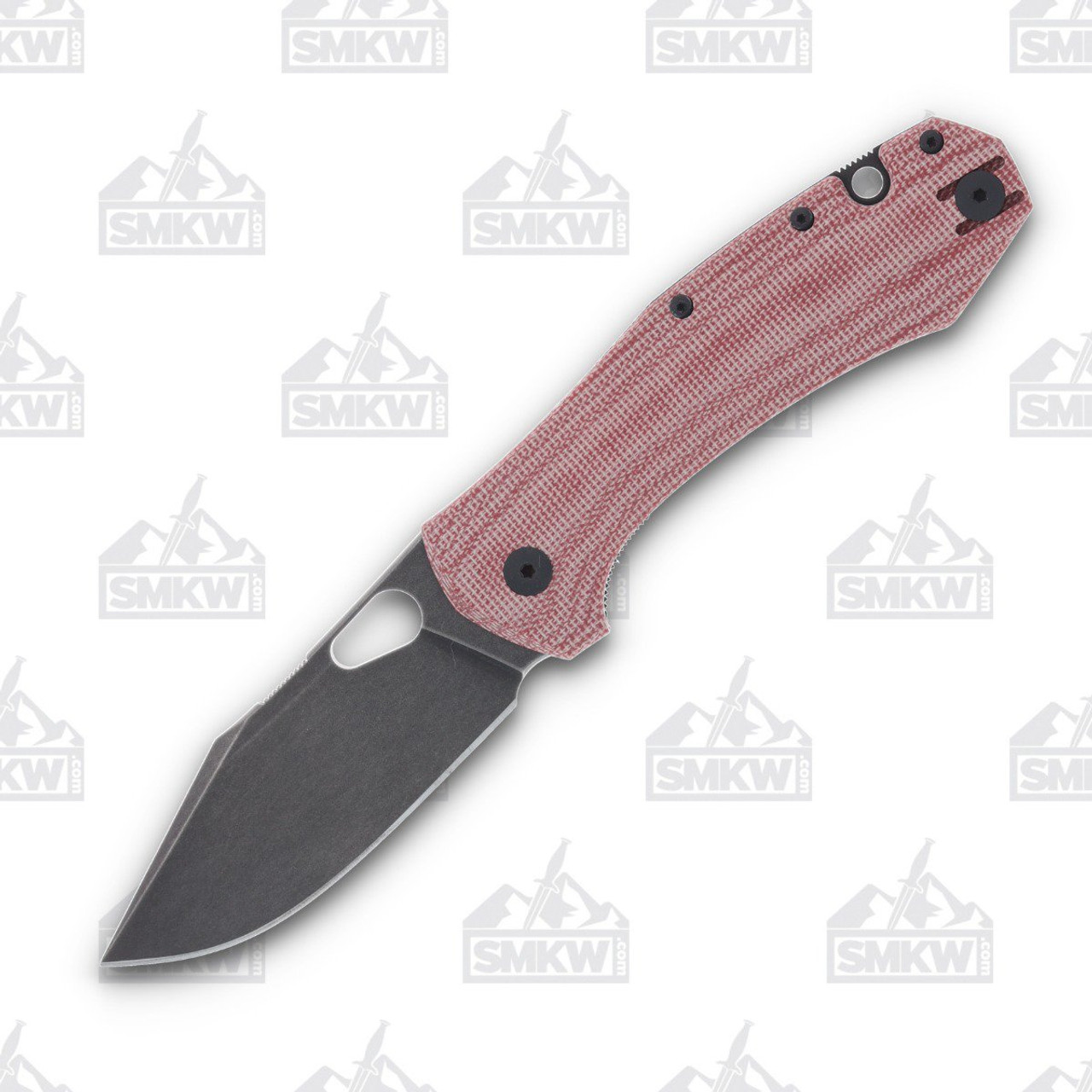 GiantMouse ACE Grand Folding Knife Red Canvas Micarta GMACEGRDRCM