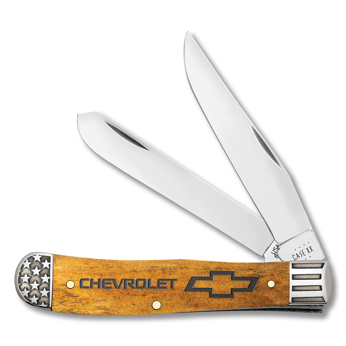 Case Chevrolet Smooth Antique Bone Trapper Folding Knife