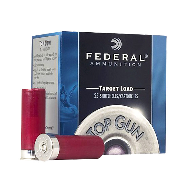 Federal Top Gun Target 12 Gauge Shotshell 25 Rounds 2.75in Shotshells 1-1/8oz