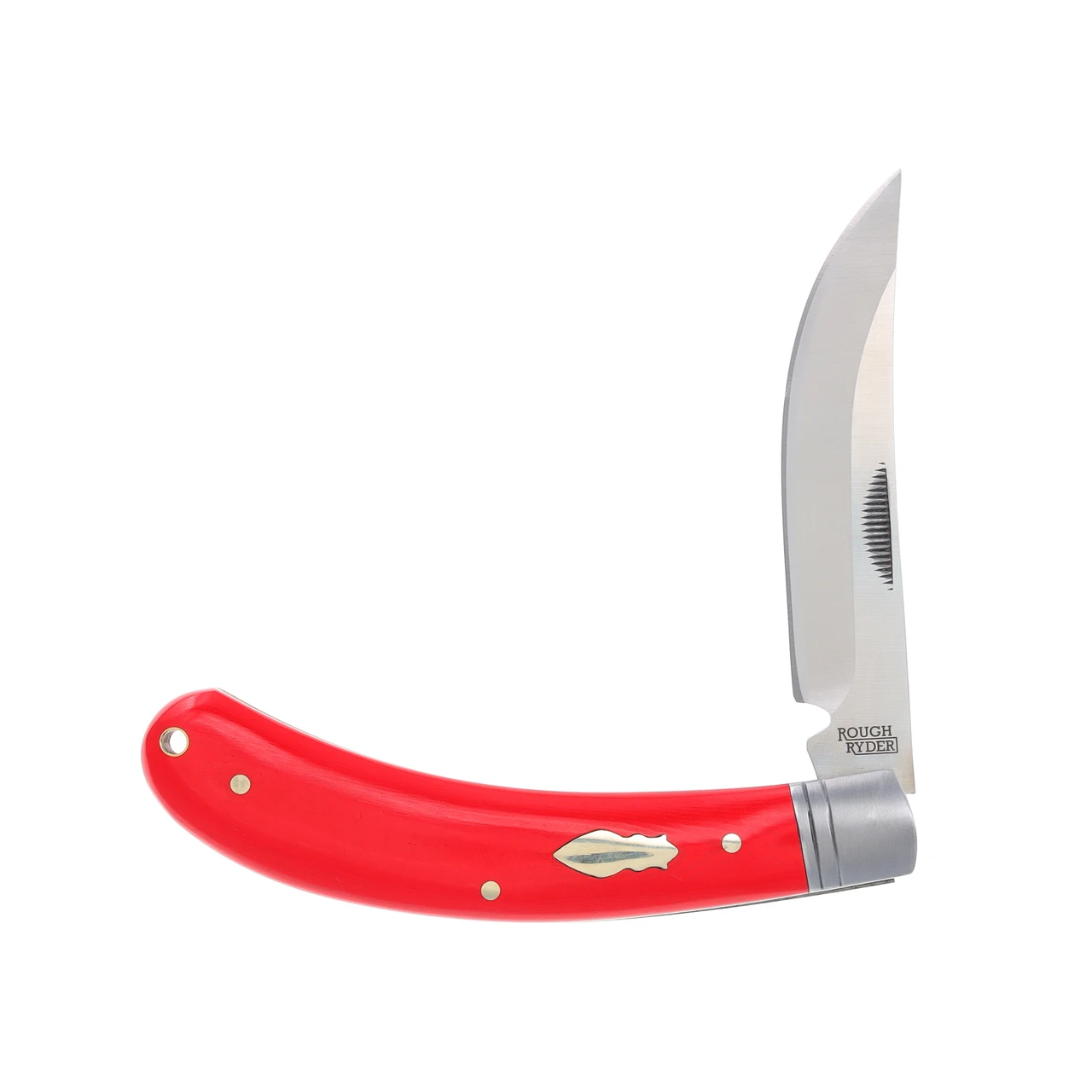 Rough Ryder Red Micarta Large Bow Trapper Folding Knife RR2455