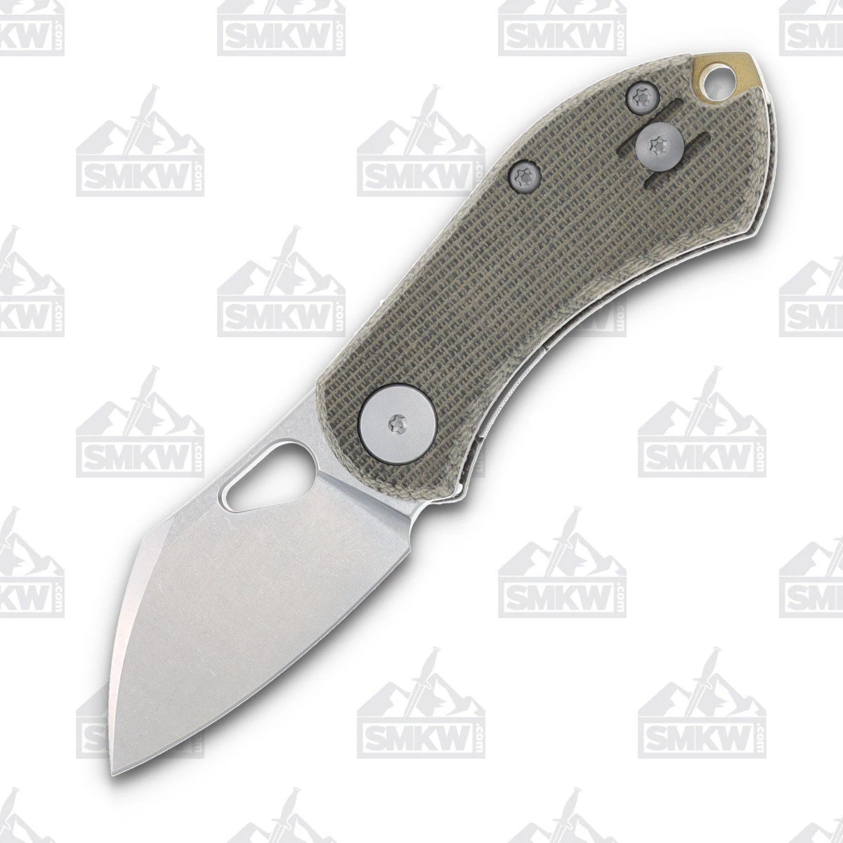 GiantMouse Ace Nibbler Green Canvas Micarta GMACENIBGRNCM