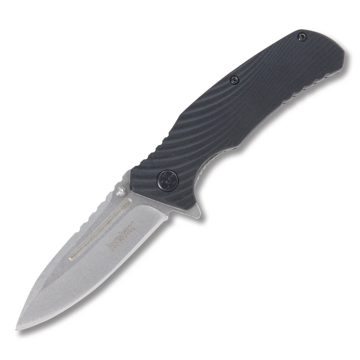 Kershaw Huddle SpeedSafe Folding Knife 3.25in Stonewash Drop Point