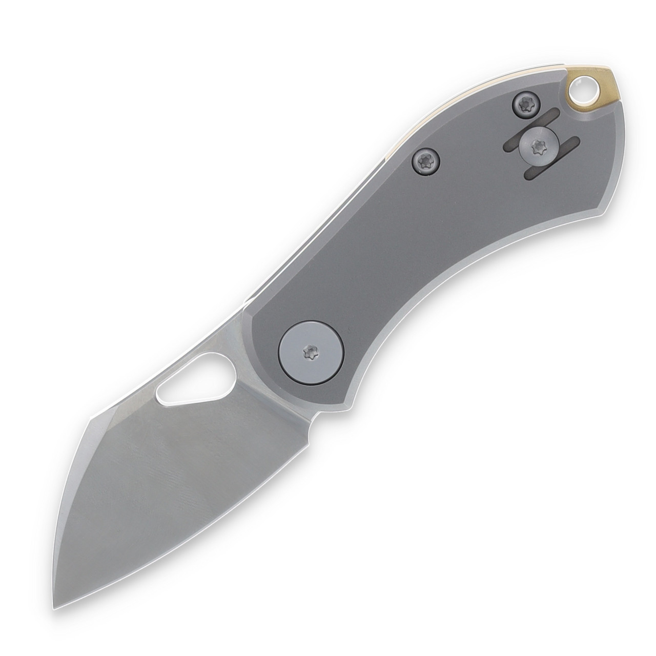 新品未使用motto_Camo（グレー）kuma.SHSver. GiantMouse Ace Nibbler Folding Knife Titanium 2in Satin