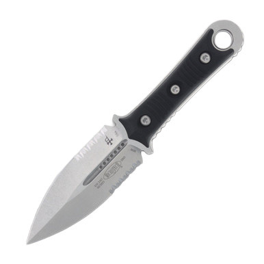 Microtech SBD Fixed Knife 4.45in Partially Serrated Stonewash Dagger