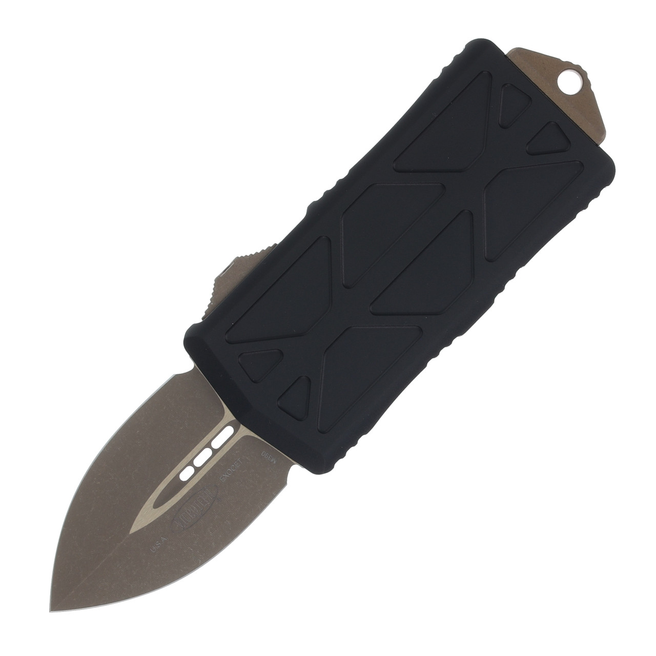 Microtech Exocet OTF AUTO Black 1.94in PLAIN BRONZE DAGGER