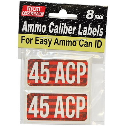 MTM Ammo Can Caliber Labels 45 ACP 8-Pack CL45ACP