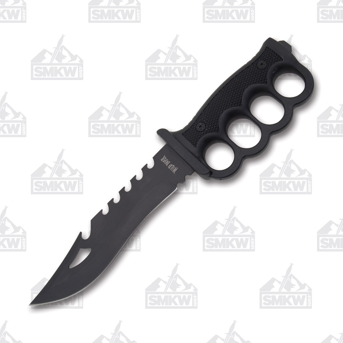 Wild Boar Razorback Survival Black 7.5in Bowie Fixed Blade Knife