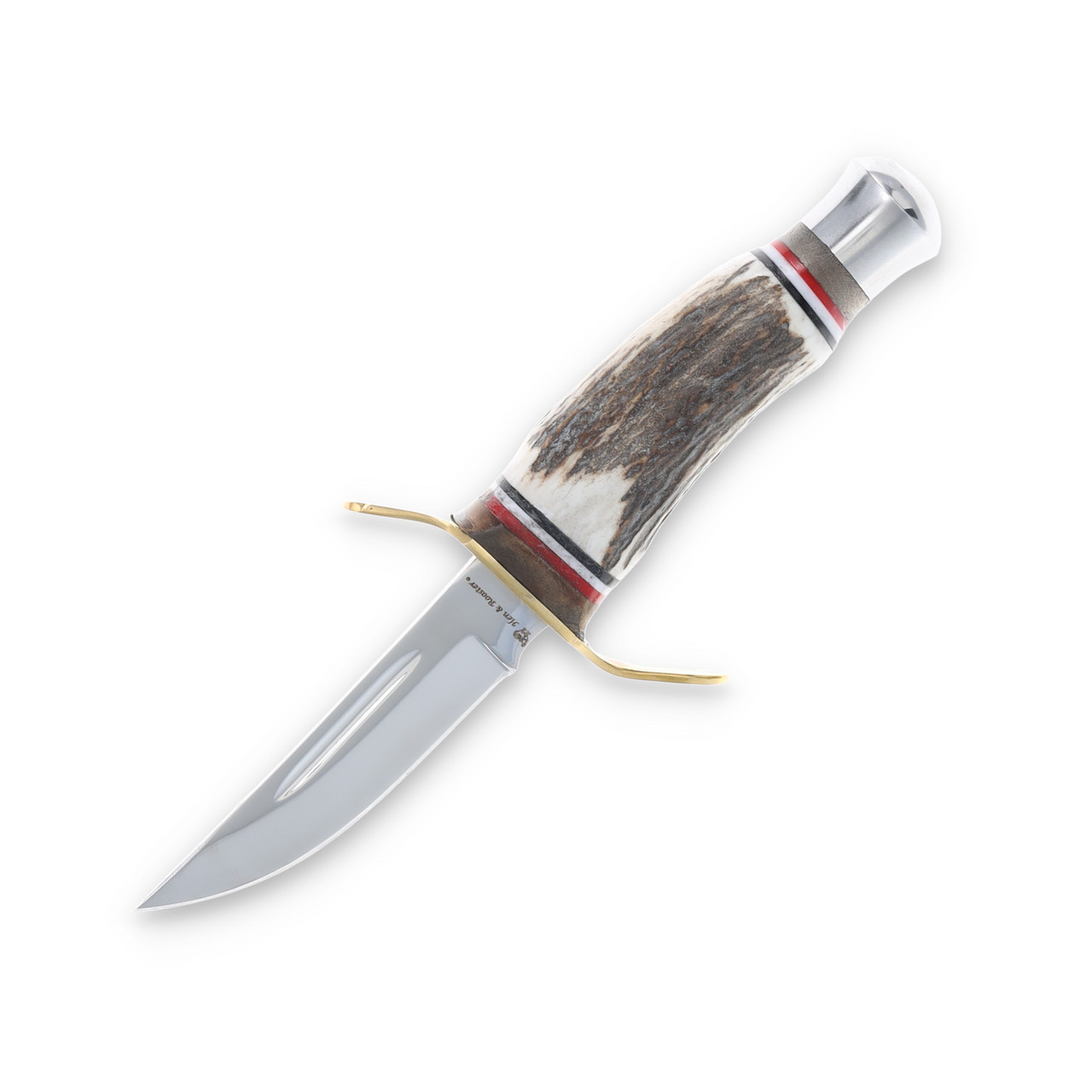 Hen & Rooster Stag Slim Drop Point Leather Sheath