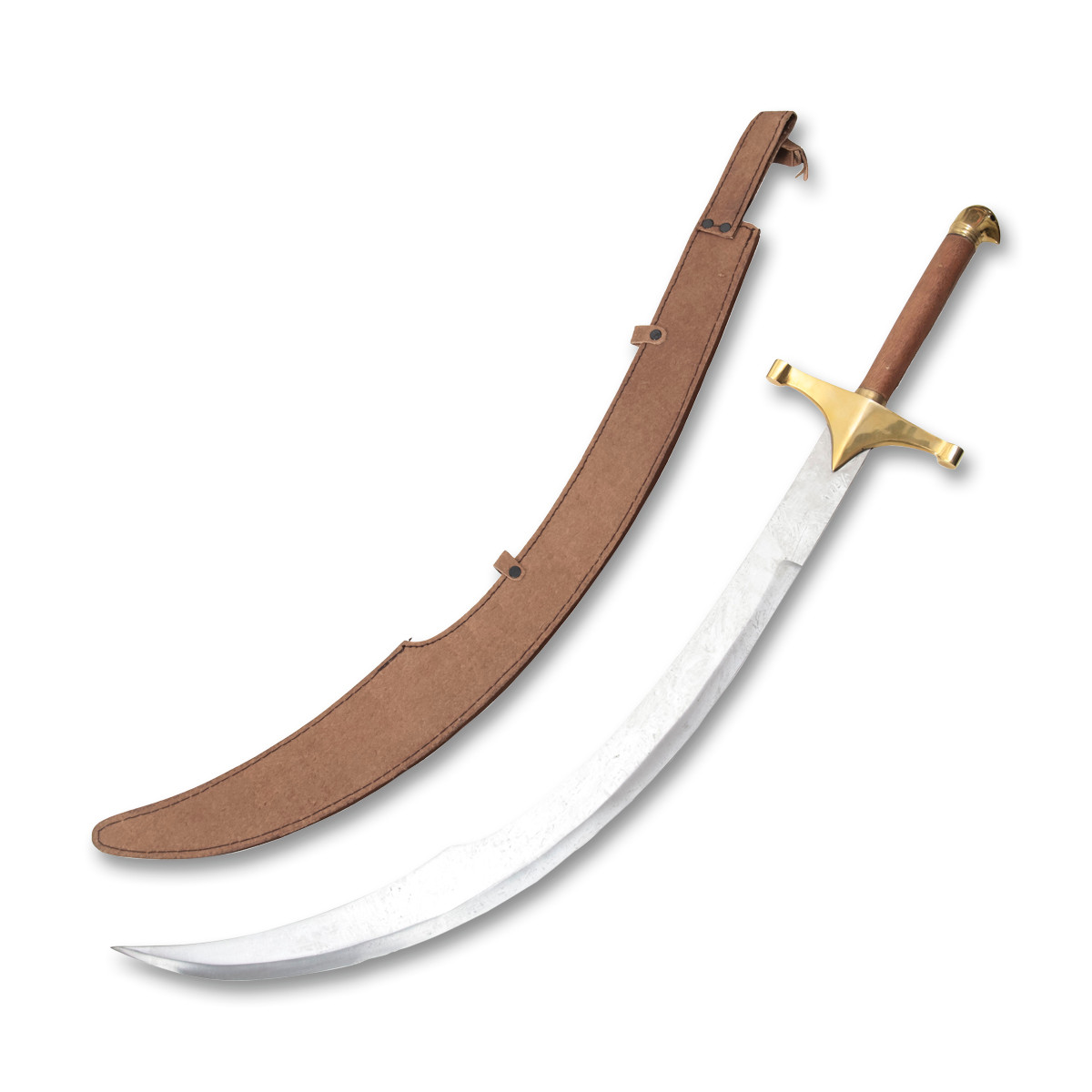 SZCO Supplies Belly Dancing Scimitar - Wood - 27in Plain Edge Blade 901148