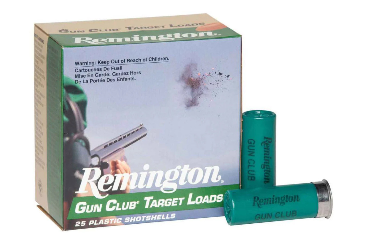 Remington Gun Club Target Loads 12 Gauge Shotgun Ammunition 25 Rounds 2.75in #7.5 Shot 1-1/8oz