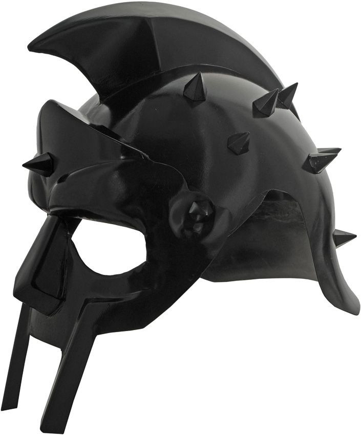 Szco Black Finish Roman Gladiator Spike Helmet 910987 - Smoky