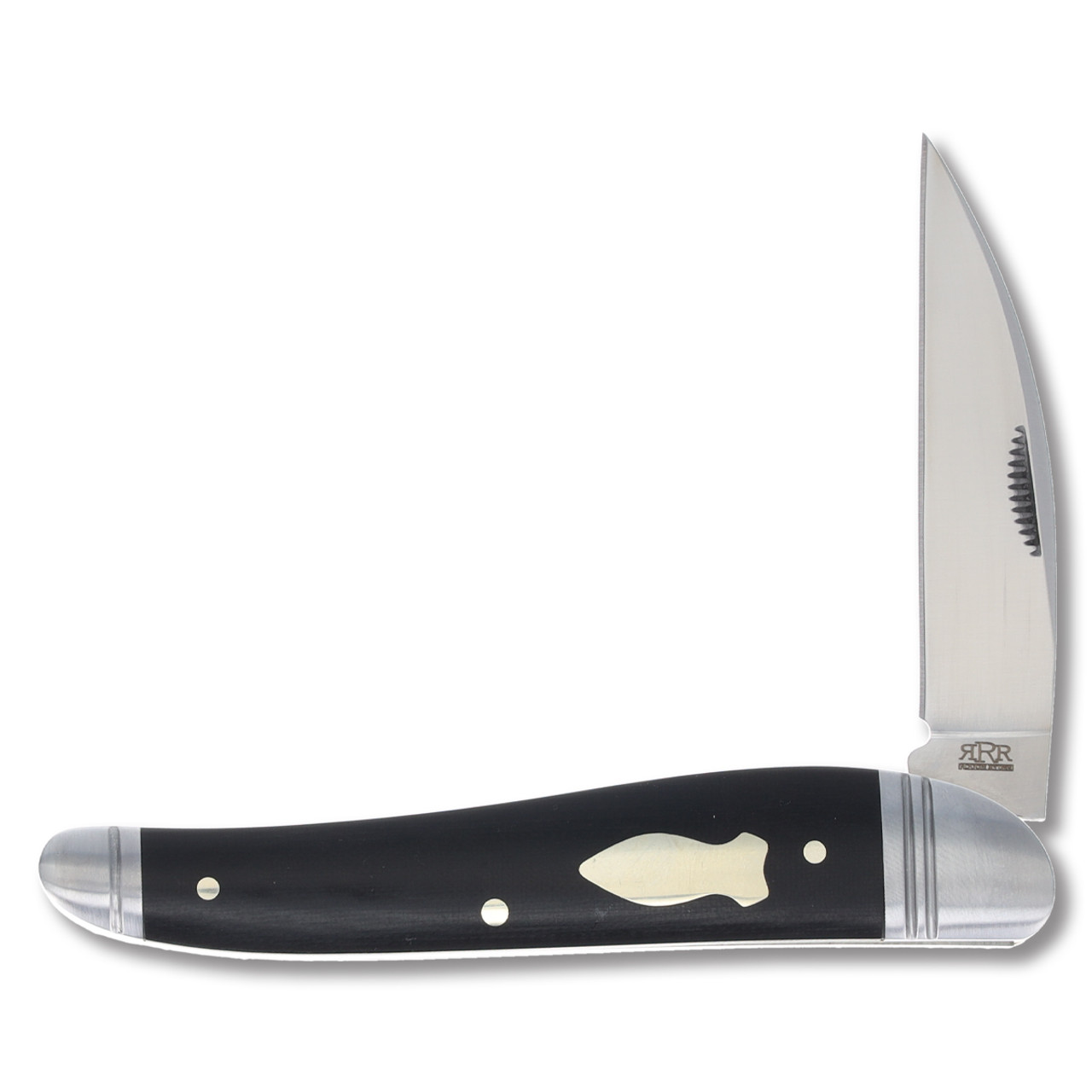 Rough Ryder Reserve Quillcliffe Black Micarta RRR021 - Smoky