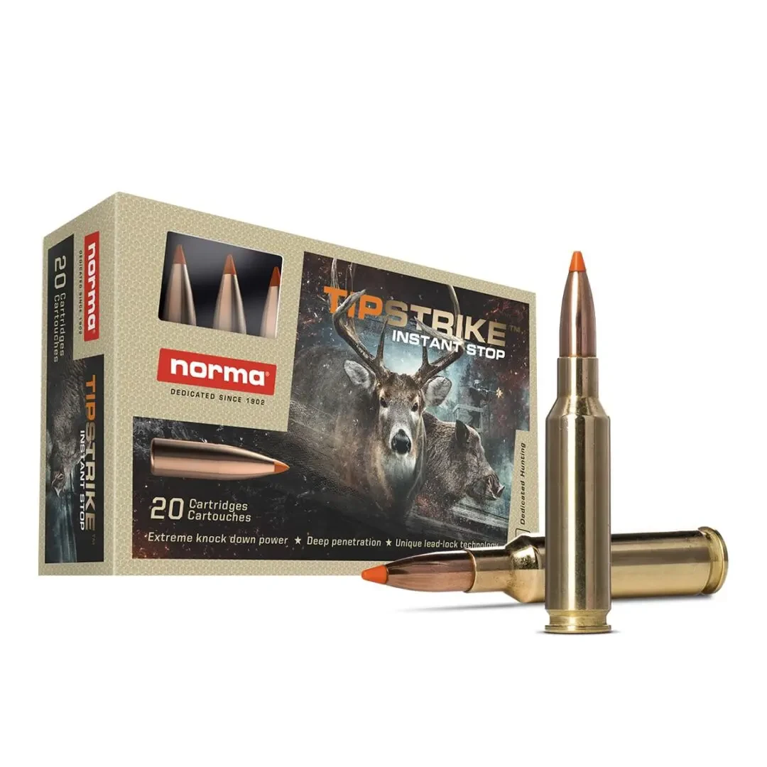 Norma 6.5 Creedmoor 140gr Tipstrike Polymer Tip Brass Ammo 20 Rds Box