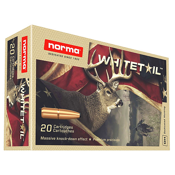 Norma Whitetail 30-06 Springfield Ammunition 20 Rounds Brass Centerfire 150 Grain PSP