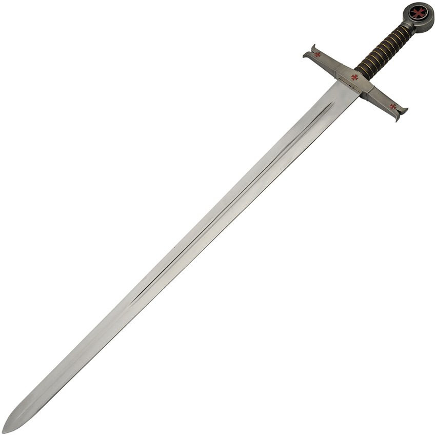 SZCO Supplies Knights Templar Sword - Leather Wrapped - 30.5in Blade