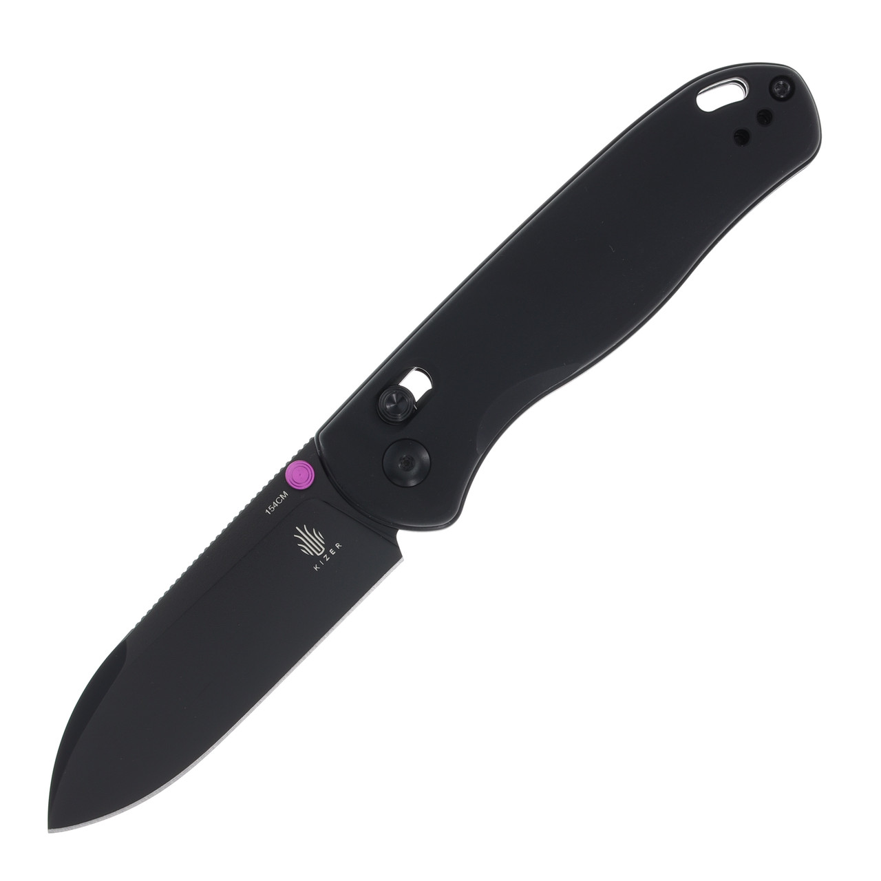 Kizer Drop Bear Clutch Lock Aluminum Black Handle V3619C2 - Smoky