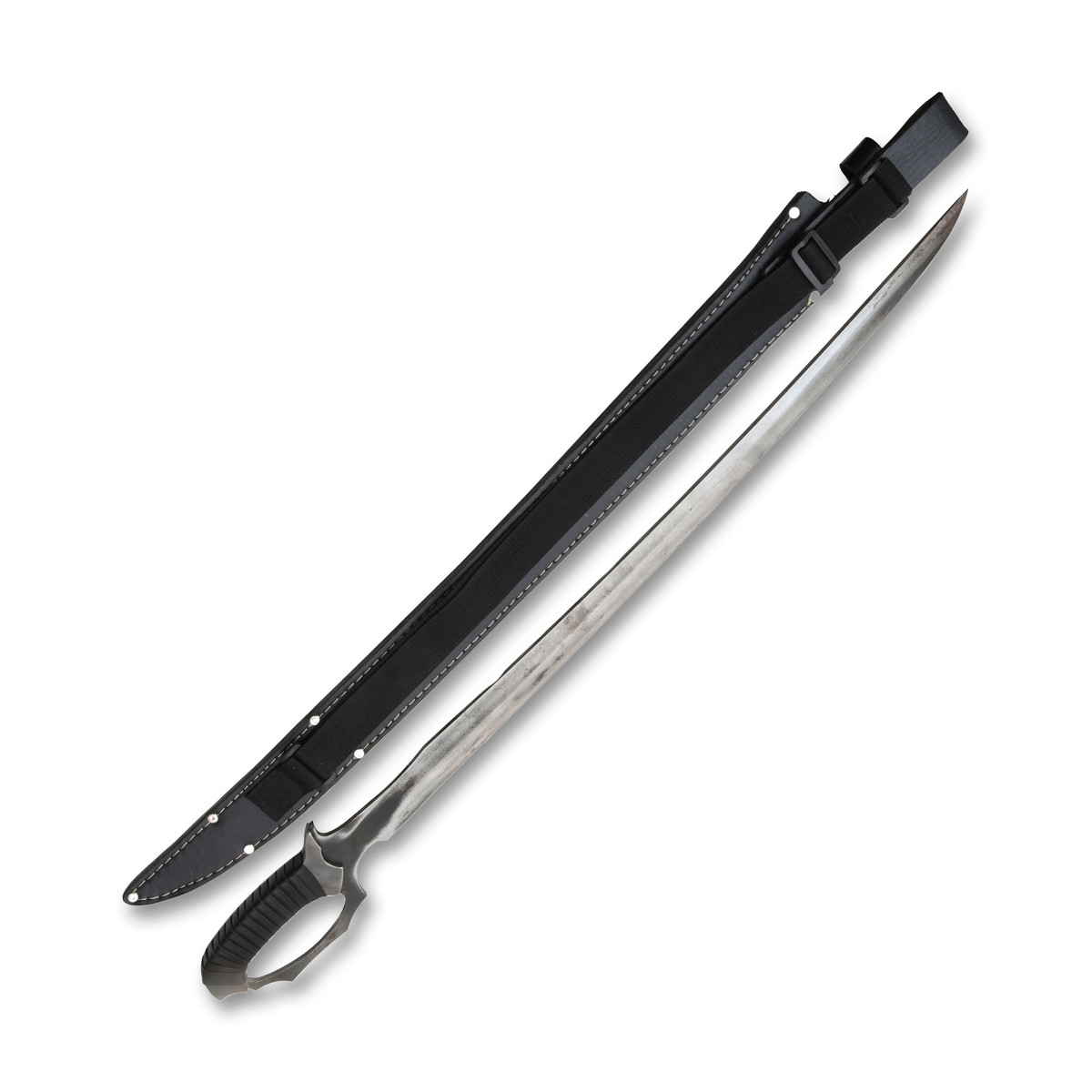 SZCO Supplies Night Guard Sword - Leather Wrapped - 27in Plain Blade
