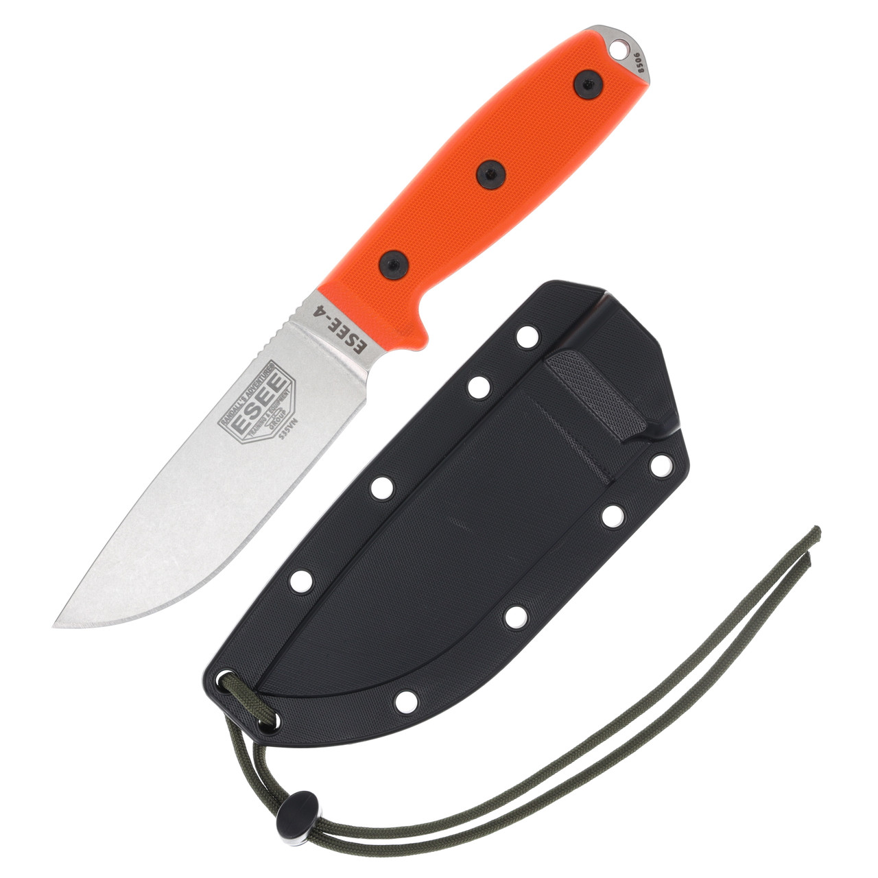 ESEE 4 S35VN Orange G-10 ESEE4PS35VOR - Smoky Mountain Knife Works