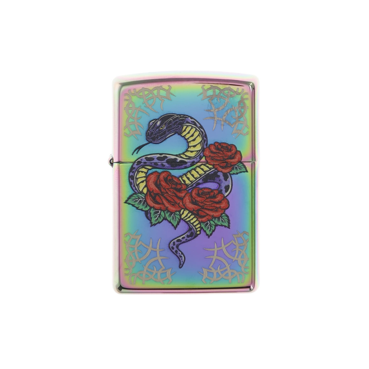 Zippo Lighter 151 Snake and Rose Tattoo Theme Design Iridescent Finish ZP48395