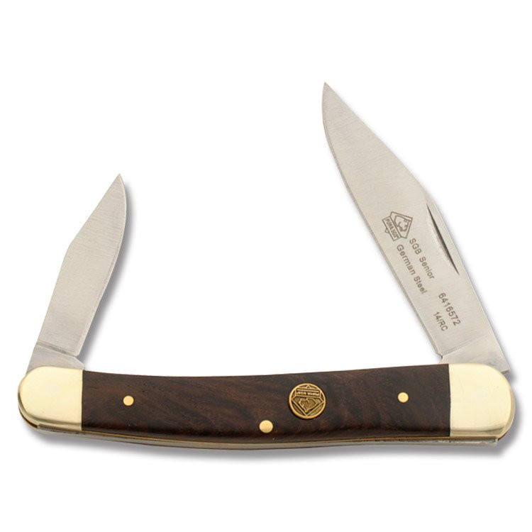Puma SGB Senior Jacaranda Pocketknife 4in Plain Edge Wood Handles