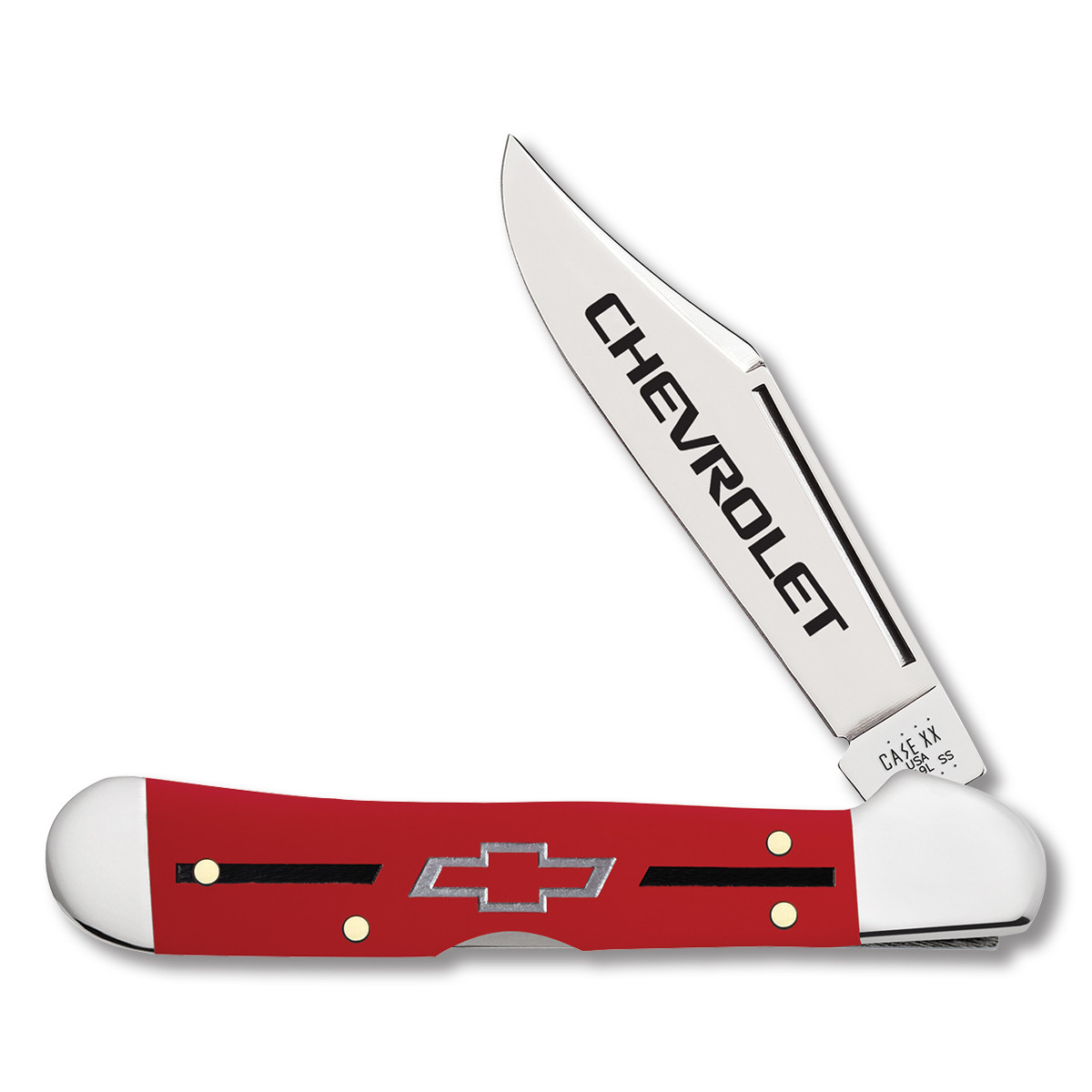 Case XX Chevrolet Red Synthetic Mini CopperLock Folding Knife