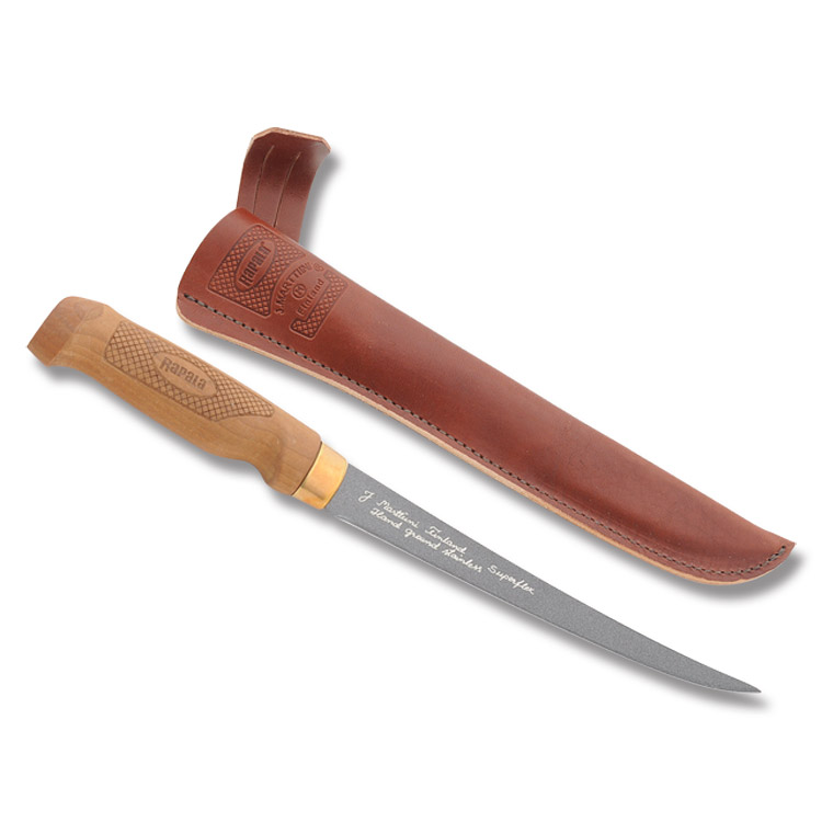 Rapala Normark Superflex Fillet Knife Birch Wood 7.5in Plain Fillet