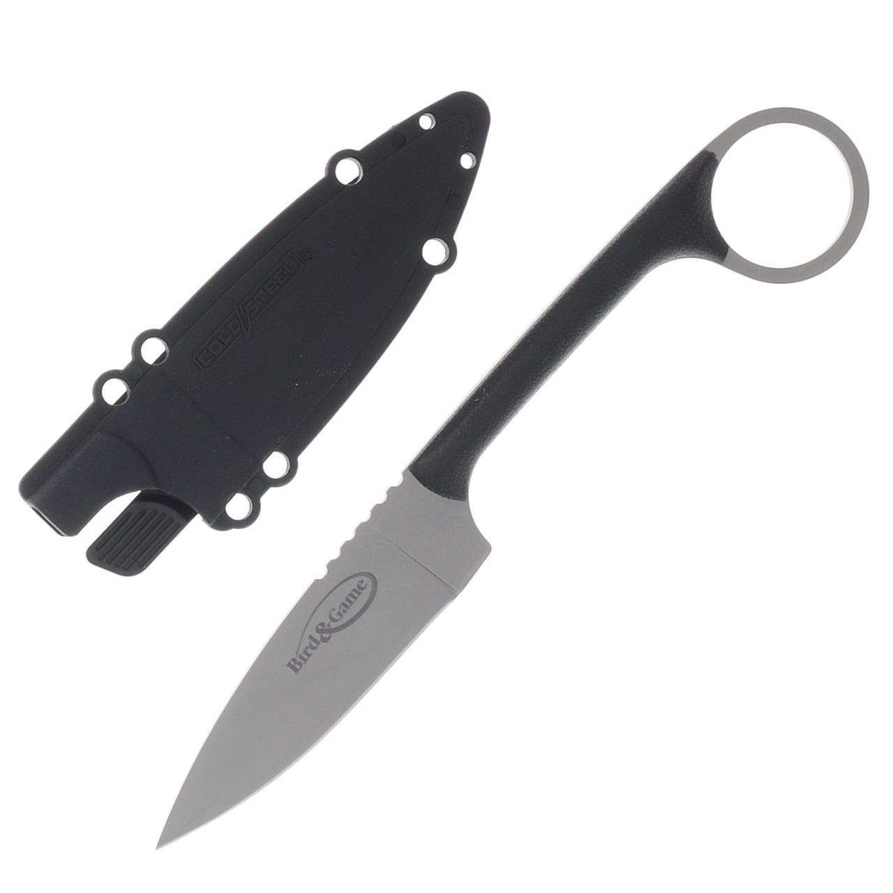 Cold Steel Bird & Game Fixed Blade 3.5in Plain Bead Blast Drop Point Blade CS20A