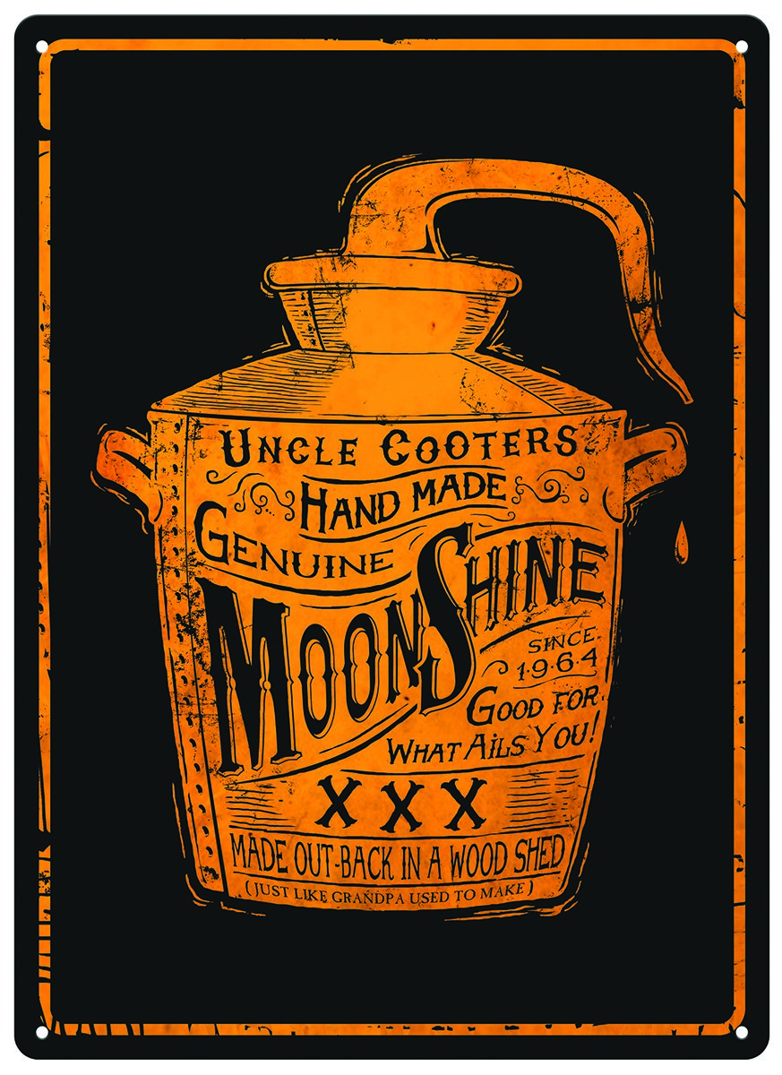 Uncle Cooters Moonshine Tin Sign