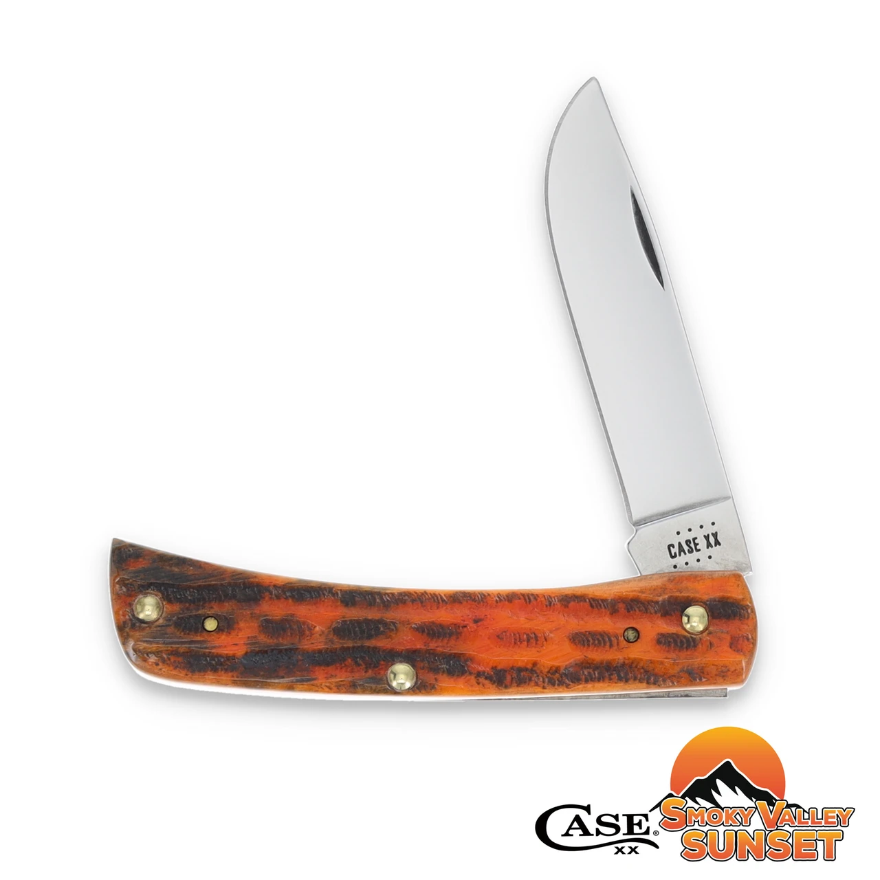 Case SMKW Exclusive Sod Buster Jr Folding Knife Smoky Valley Sunset Autumn Bone CA25229