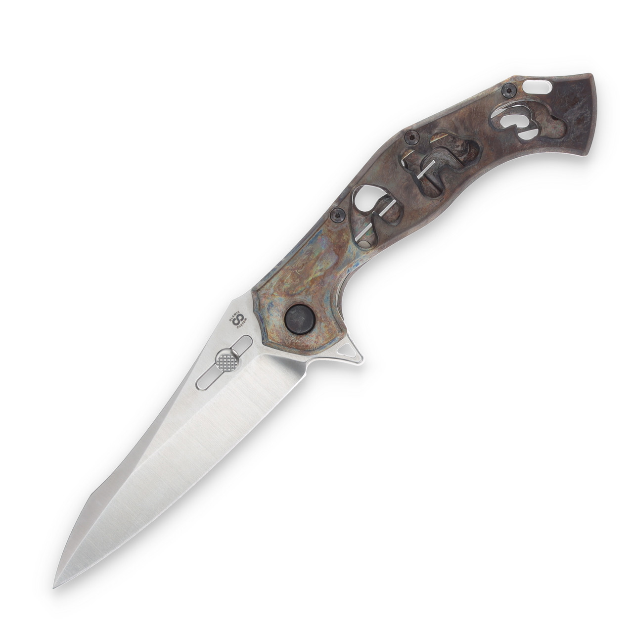 Olamic Soloist Agent Ti Antique Funky Holes 4.12in Satin Blade