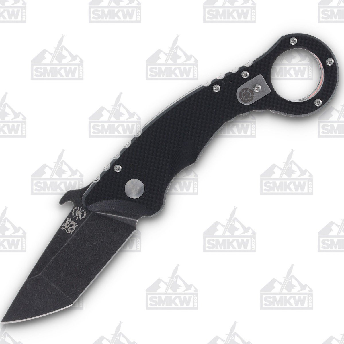 Spartan Blades Shoto Folding Knife 2.5in Plain Black TiNi Tanto 1