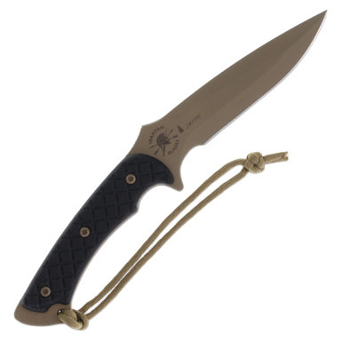 Spartan Blades Ares Fighter Fixed Blade Knife 5.38in FDE Drop Point SB1DEBKKYTN
