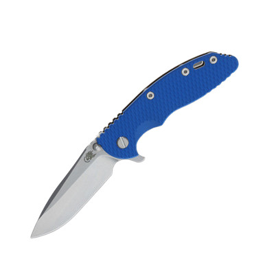 Hinderer Eklipse 3.5 Framelock Folding Knife Stonewash Spear Point S45VN Blue G-10/Bronze Titanium KXM35SPEBL