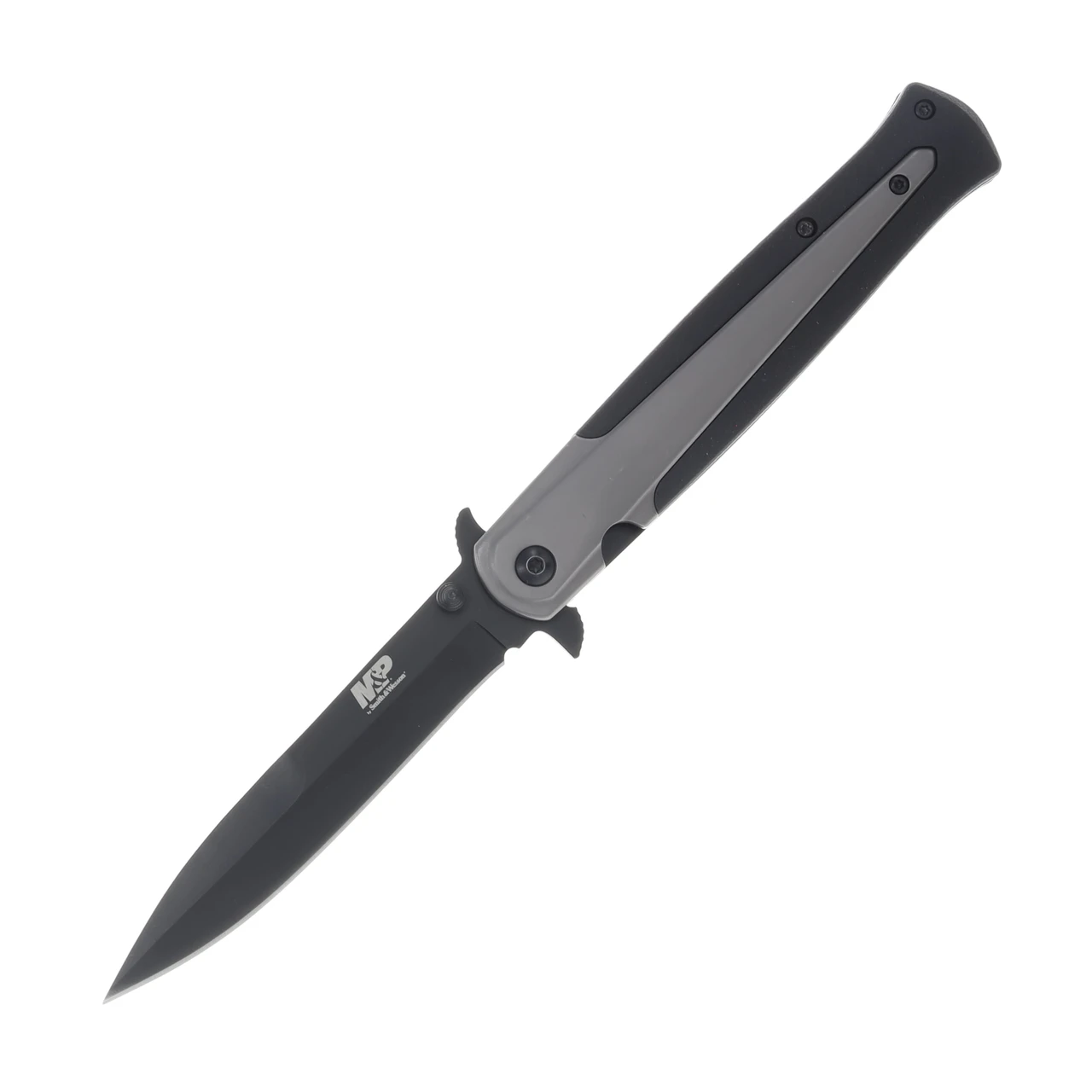 Smith & Wesson M&P Stiletto Knife Gray-Black 4.0in Plain Black Dagger 1085898