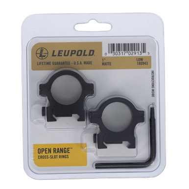 Leupold Open Range Cross-Slot Rings 1-inch Low Matte