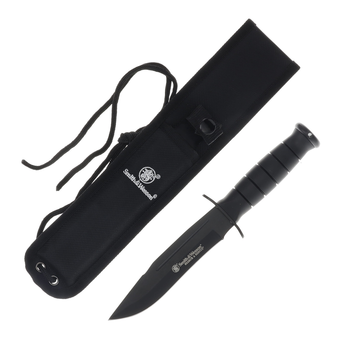 Smith and Wesson Search-Rescue Fixed Blade Knife 6in Black Clip Point Blade SWCKSUR1