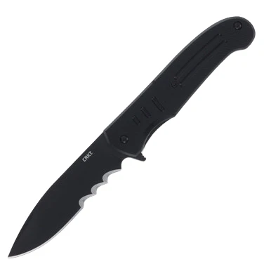 CRKT Ignitor Assisted Folding Knife Black 3.48in Drop Point Blade