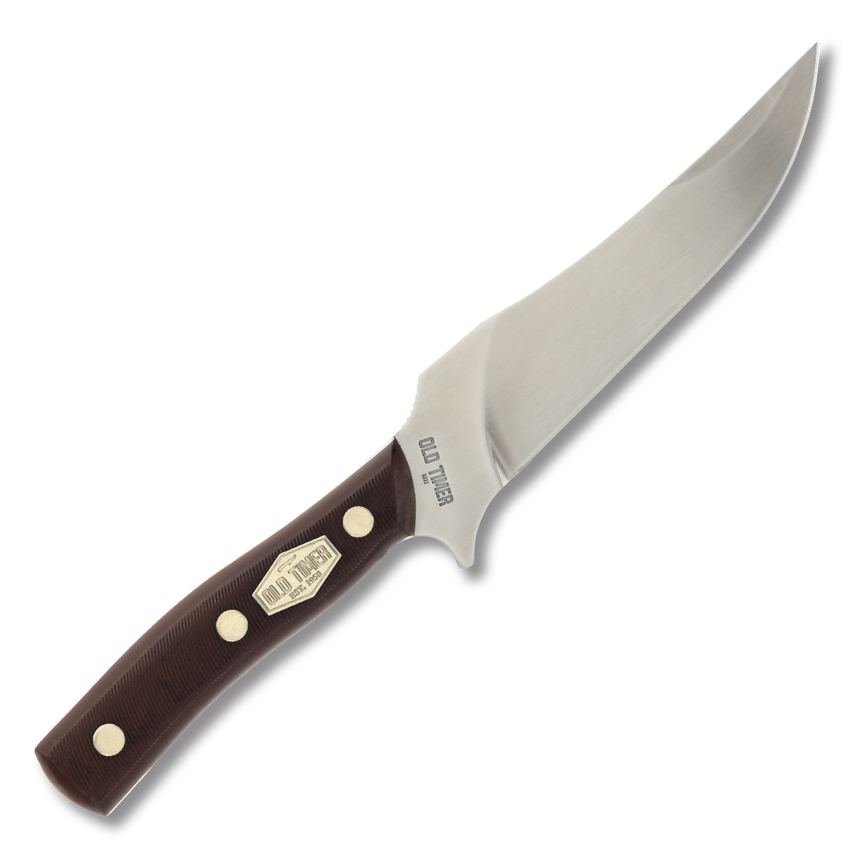 Old Timer Brown Sawcut Deerslayer Fixed Blade Knife